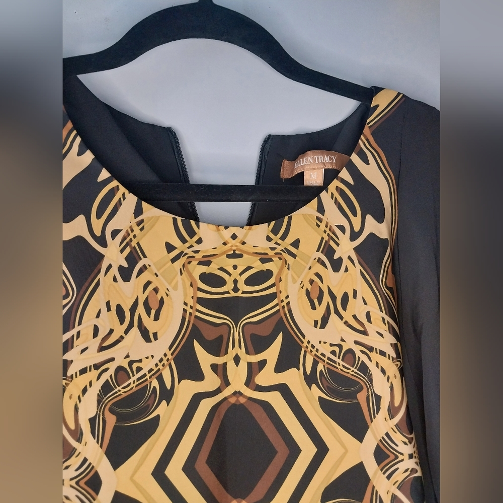 Black/brown abstract dress